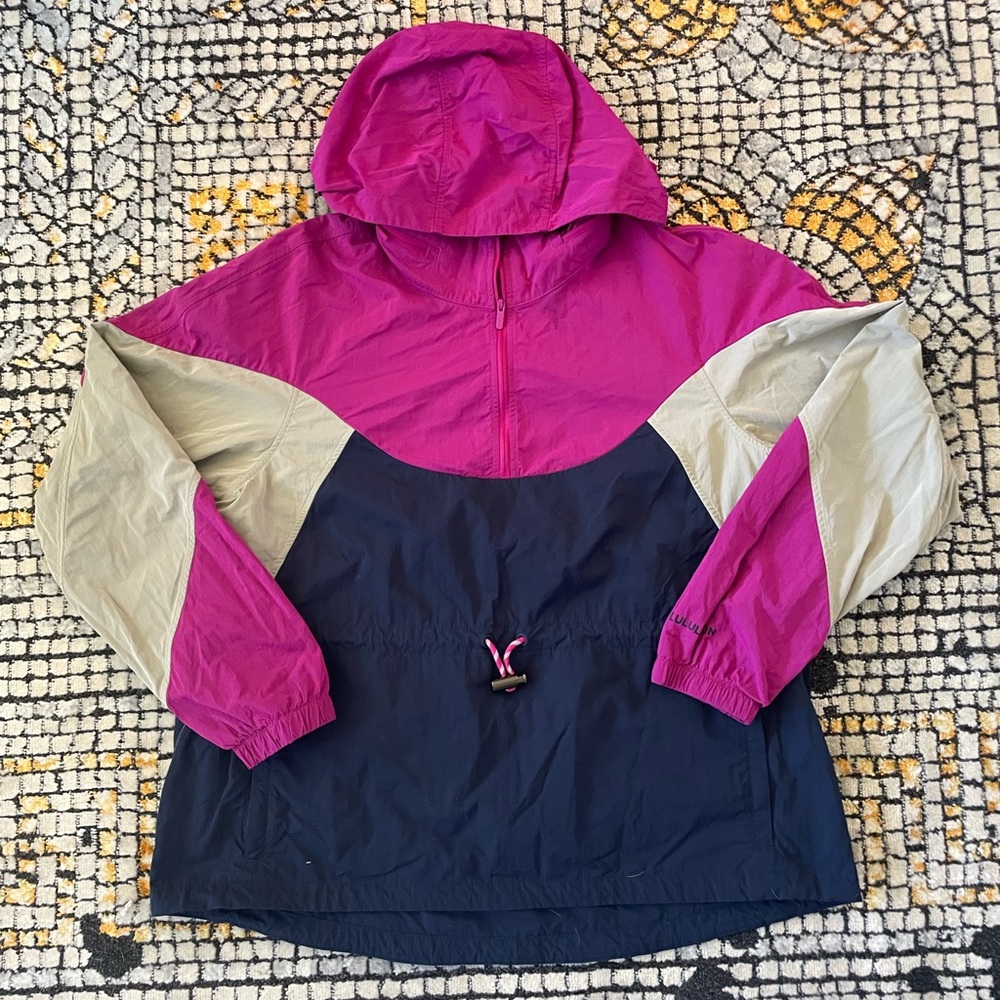 Lululemon Evergreen Anorak Ripened Raspberry / Cafe Au Lait / True Navy